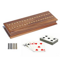 Cabinet Cribbage Set-Solid Walnut Wood w/ Inlay Sprint